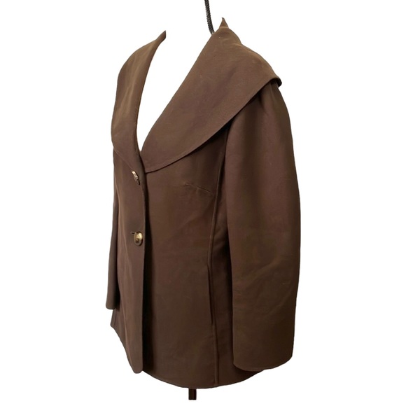 Talbots Petites 100% Wool Chocolate Brown Women’s Career Blazer Jacket Size 10 - Picture 4 of 16